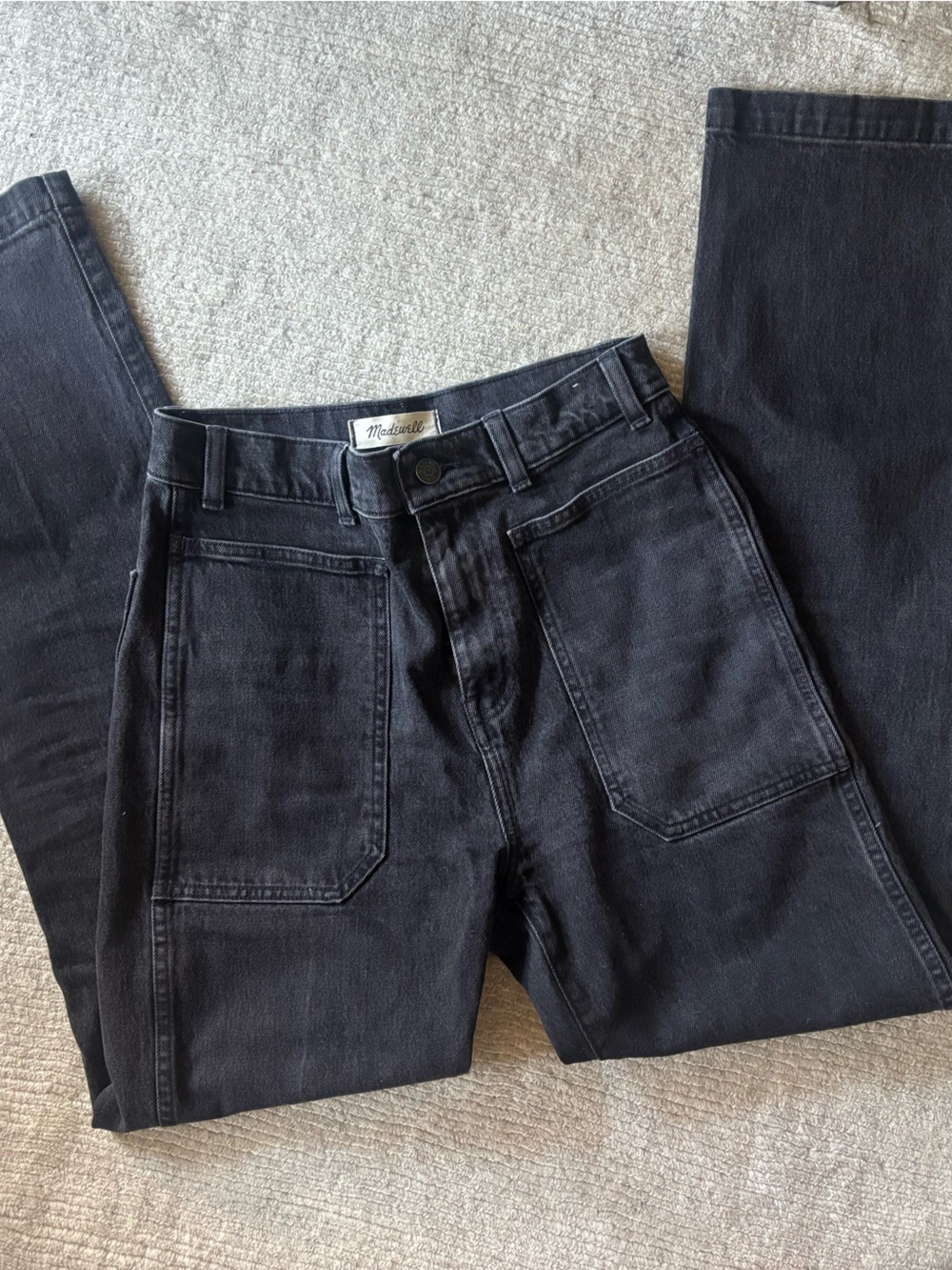 Madewell 90s Straight Black Jeans size 26 2